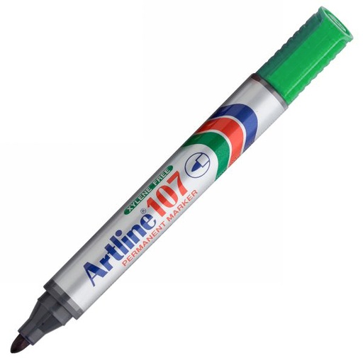 Rotulador permanente Artline 107 verde EK-107