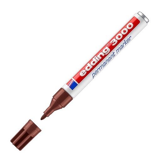 Rotulador permanente Edding 3000 marrón