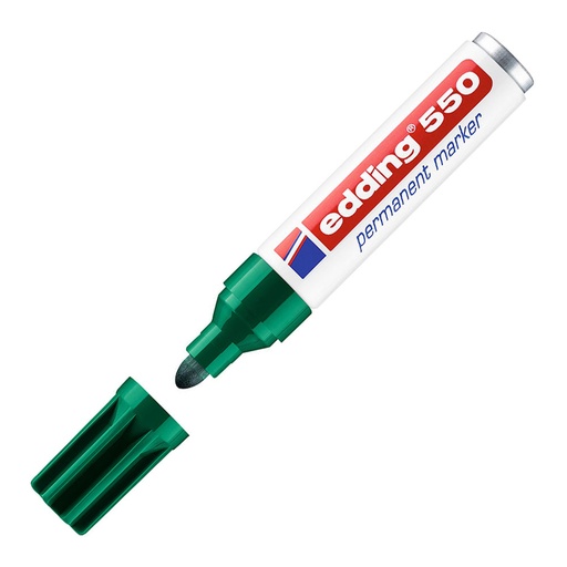 Rotulador permanente Edding 550 verde
