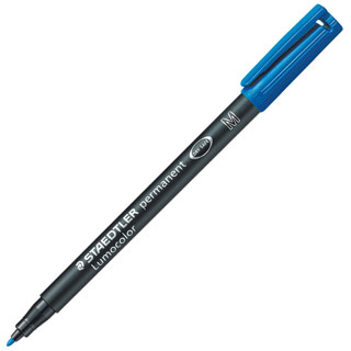 Rotulador permanente Staedtler Lumocolor 317 M azul punta media 1.0 mm Ref. 317-3