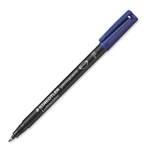 Rotulador permanente Staedtler Lumocolor 318 F azul punta fina 0.6 mm Ref. 318-3