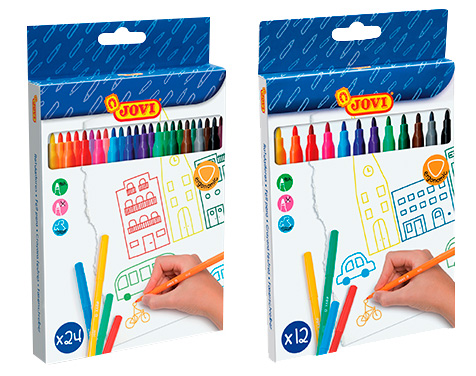 Rotuladores de colores Jovi 12 unidades