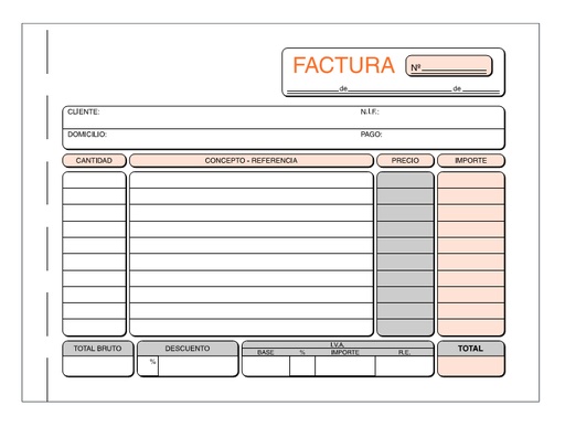 Talonario Facturas 1/4 apaisado duplicado T-64 Loan