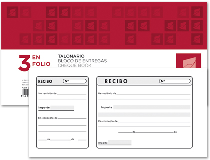 Talonario Recibos 102 x 205 mm con matriz T105 Liderpapel