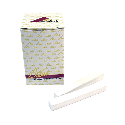 Tizas blancas cuadradas Artés (Caja 25 unidades)