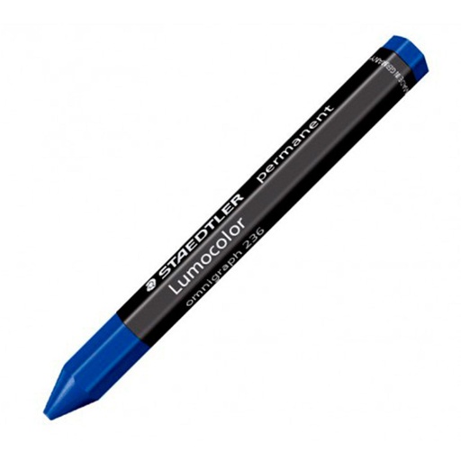 Cera Staedtler para marcar Lumocolor permanent omnigraph azul 236-9 (12 Unid.)