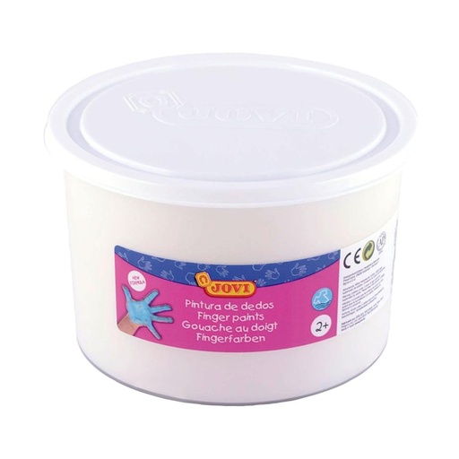 Pintura de dedos Jovi 500 ml blanca uso colectivo o talleres