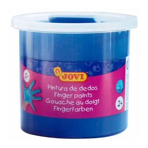 Pintura de dedos Jovi 125 ml azul uso infantil y escolar