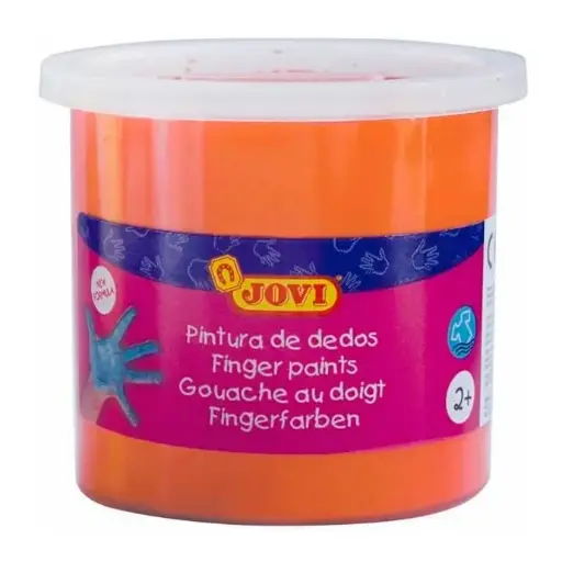 Pintura de dedos Jovi 125 ml naranja uso infantil y escolar