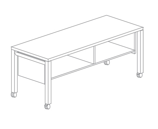 Mesa para planos Vital Pro 180 x 80 cm con ruedas