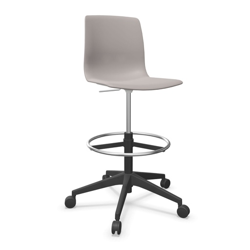 Taburete Noom 50 con base de 5 ruedas