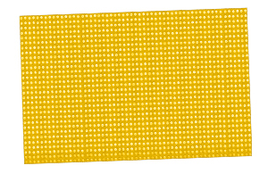 Lámina de goma EVA 40 x 60 cm 2 mm. dorada con purpurina y lunares metálicos