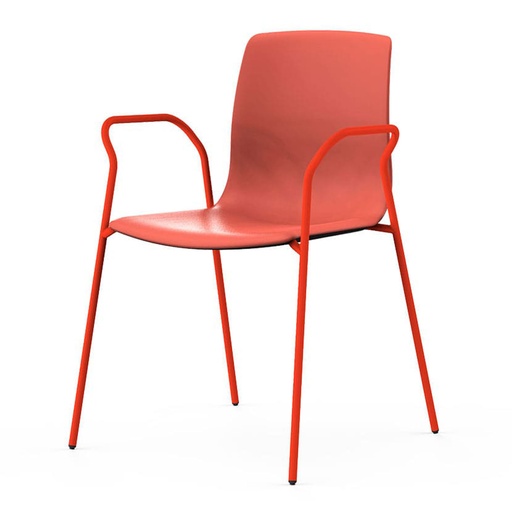 Silla Urban Block 10 con 4 patas de acero y carcasa de plástico