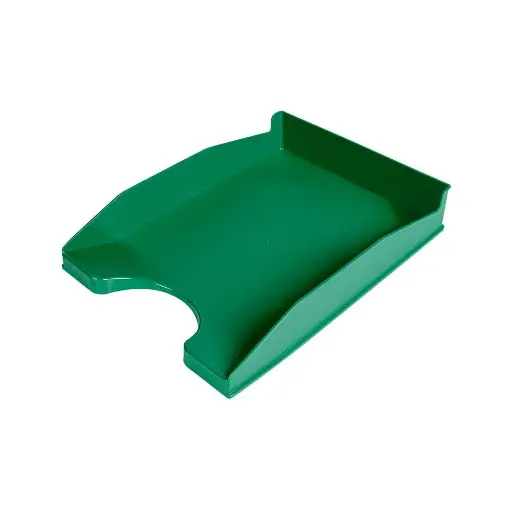 Bandeja de plástico verde opaca Q-Connect