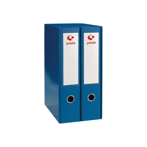 Módulo de 2 archivadores Folio azul con caja Grafcolor