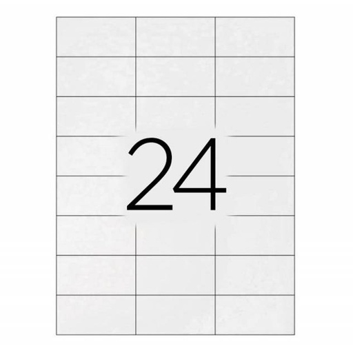 Etiquetas adhesivas A4 70 x 37 mm Q-Connect (Caja 100 hojas)