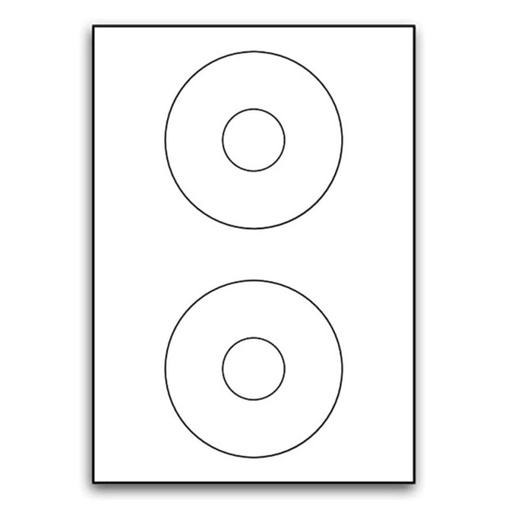 Etiquetas Adhesivas Q-Connect KF01579 – Pack de 50 Etiquetas para CD/DVD de 117 mm