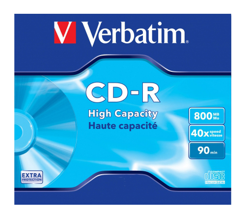 CD-R 800 MB con caja Verbatim (Pack 10 unidades)