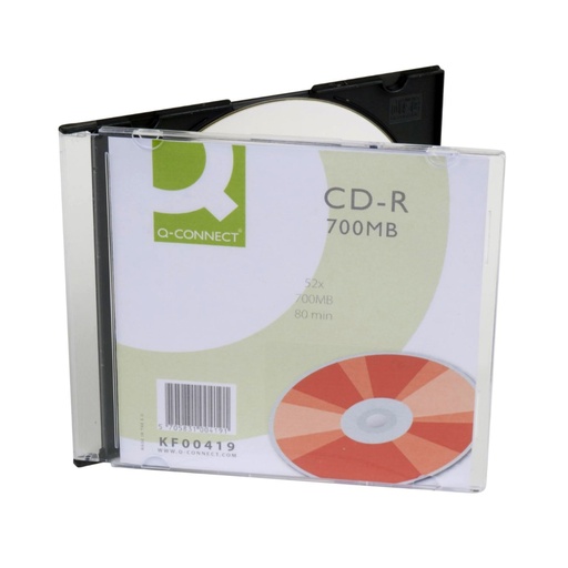 CD-R 700 MB con caja slim Q-Connect