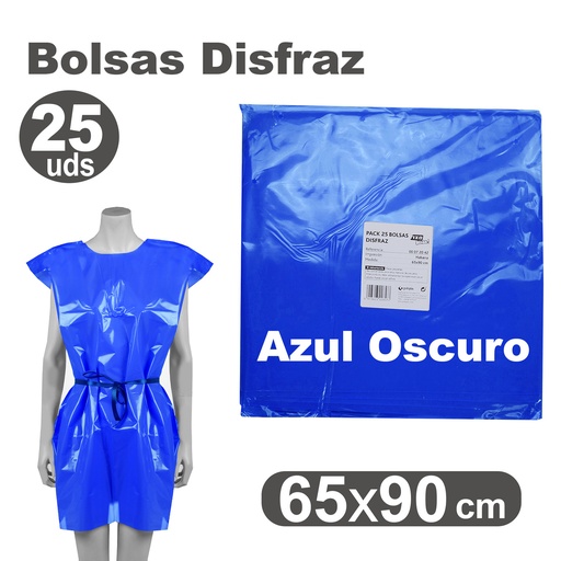 Bolsa de disfraz 65 x 90 azul oscuro (Pack 25 unidades)