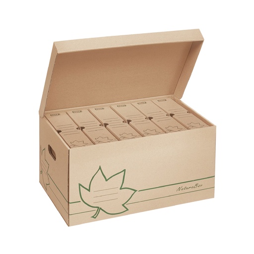 Caja contenedor para archivadores con tapa Nature Box
