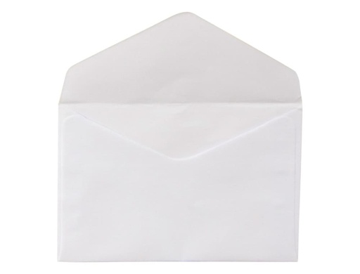 Sobre blanco 120 x 176 mm engomado (Caja 500 unidades)