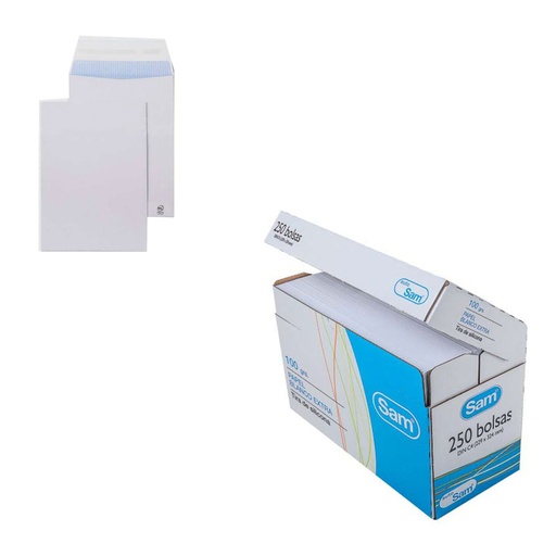 Bolsa blanca 162 x 229 mm Sam (Caja 250 unidades)