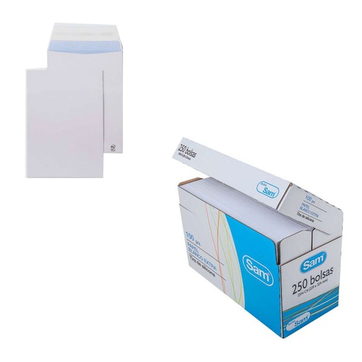 Bolsa blanca 184 x 261 mm Sam (Caja 250 unidades)