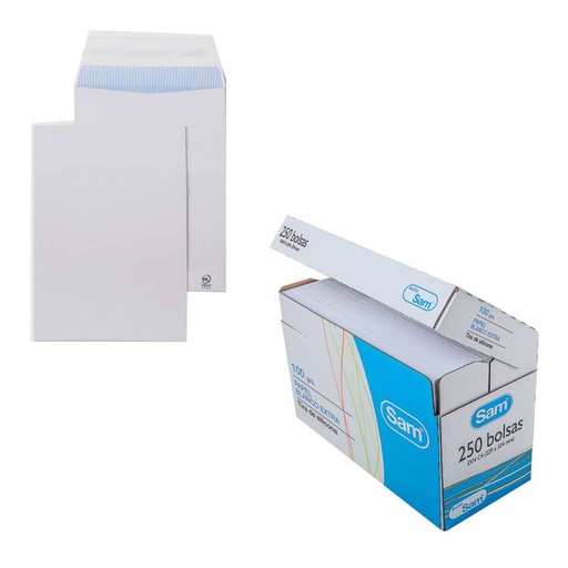 Bolsa blanca 250 x 353 mm Sam (Caja 250 unidades)