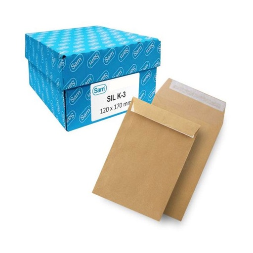 Bolsa kraft 120 x 170 mm Sam (Caja 1000 unidades)