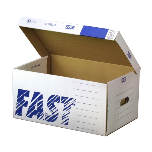 Caja contenedor para archivadores con tapa integrada Fast