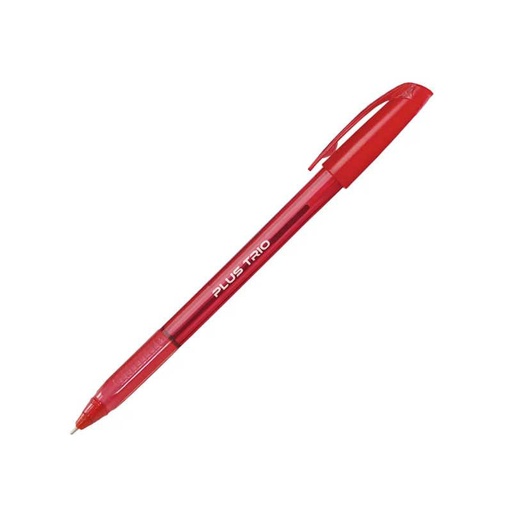 Bolígrafo Plus Trio Grip Rojo – Escritura suave con trazo medio y cuerpo ergonómico