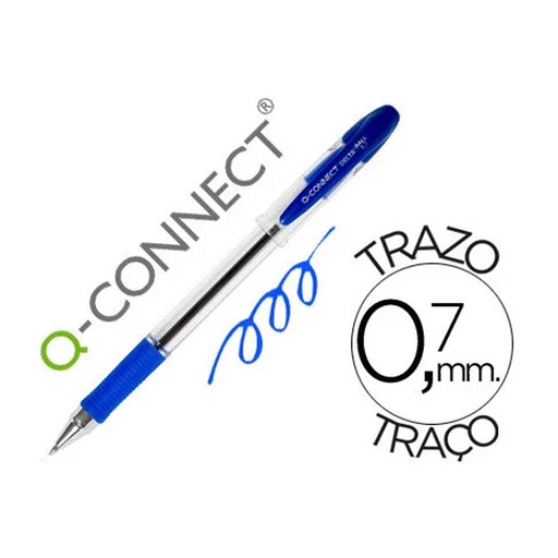 Bolígrafo Q-Connect Delta 0.7 azul KF00376 - (Caja 12 unidades)