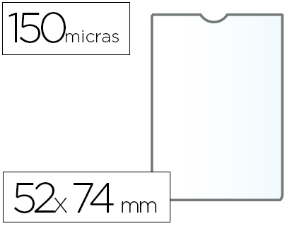 Funda con uñero A8 52 x 74 150 µ Q-Connect (Caja 25 unidades)