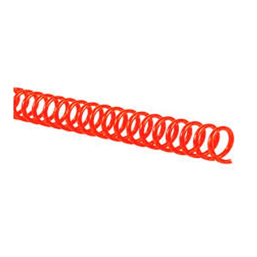 Espiral de plástico rojo neón 14 mm 5:1 (Pack 10 unidades)