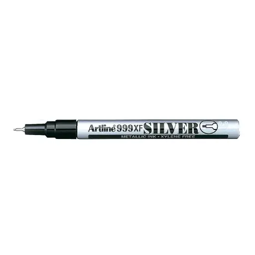 Rotulador permanente Artline 999XF plata punta fina