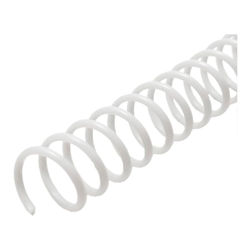 Espiral de plástico blanco 6 mm 5:1 (Pack 10 unidades) 