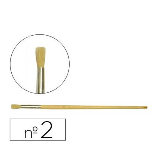 Pincel óleo Artist Nº 2 pelo de cerda mango largo