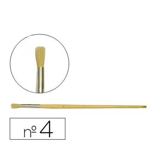 Pincel óleo Artist Nº 4 pelo de cerda mango largo 