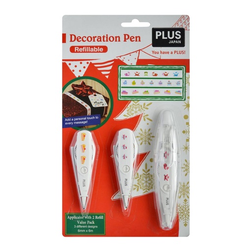 Cintas decorativas Deco Rush de Navidad (Pack dispensador con 3 recambios)