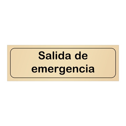 Rótulo adhesivo de pared "Salida de emergencia" 170 x 55 mm