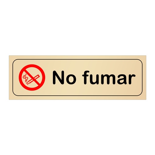 Rótulo adhesivo de pared "No fumar" 170 x 55 mm