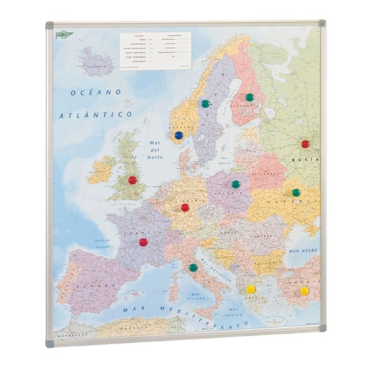 Mapa magnético político Europa Faibo mural 93 × 129 cm – Ref. 163