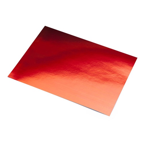 Cartulina metalizada 50 x 65 cm rojo 220 g/m² (Unidad)