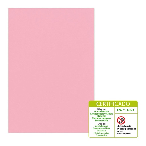 Lámina de goma EVA 40 x 60 cm 5 mm rosa Fixo Kids
