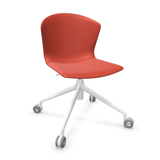 Silla Whass con base de 4 ruedas y carcasa de plástico