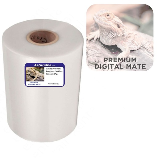 Bobina de plastificar Premium Digital Mate 27 µ 440 mm x 3000 m