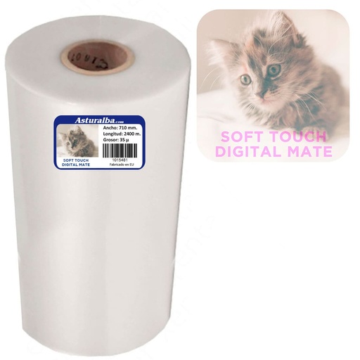 Bobina de plastificar Premium Digital Soft Touch 35 µ 710 mm x 2400 m